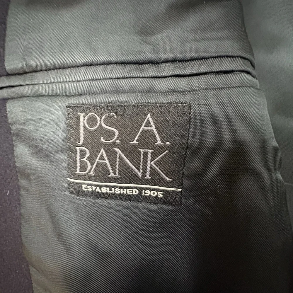 Jos A Bank Men's 44R (~46.5R) Dark Navy 100% Cashmere Blazer SEE DESCRIPTION